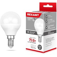 Светодиодная лампочка Rexant G45 E14 9.5 Вт 2700 К 604-037 - Превью изображения №2 — Интернет-магазин ПроЗаказ