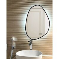 Зеркало EMZE Led с подсветкой и УФ-окантовкой 55x80 LED.UV.NF.55.80.CHE.4K (черный) - Превью изображения №3 — Интернет-магазин ПроЗаказ