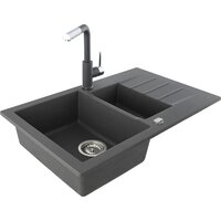 Кухонная мойка Kernau KGS A 6079 1.5B1D Grey Metallic - Превью изображения №4 — Интернет-магазин ПроЗаказ