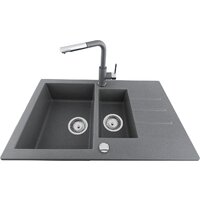 Кухонная мойка Kernau KGS A 6079 1.5B1D Grey Metallic - Превью изображения №3 — Интернет-магазин ПроЗаказ
