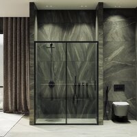 Душевая дверь MaybahGlass 195x120 MGD-1276-6 (бесцветный/черный) - Превью изображения №3 — Интернет-магазин ПроЗаказ