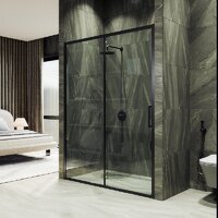 Душевая дверь MaybahGlass 195x120 MGD-1276-6 (бесцветный/черный) - Превью изображения №2 — Интернет-магазин ПроЗаказ
