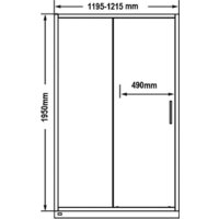 Душевая дверь MaybahGlass 195x120 MGD-1276-6 (бесцветный/черный) - Превью изображения №8 — Интернет-магазин ПроЗаказ