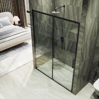Душевая дверь MaybahGlass 195x120 MGD-1276-6 (бесцветный/черный) - Превью изображения №4 — Интернет-магазин ПроЗаказ