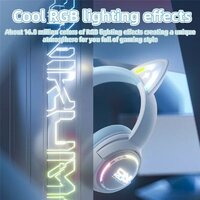 Наушники Onikuma GT838 Cat Ear (белый/голубой) - Превью изображения №7 — Интернет-магазин ПроЗаказ