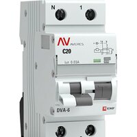 Дифференциальный автомат EKF Averes DVA-6 2P 20А 30мА (C) 6кА тип A rcbo6-1pn-20C-30-a-av - Превью изображения №1 — Интернет-магазин ПроЗаказ