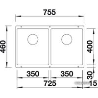 Кухонная мойка Blanco Subline 350/350-U (серый беж) - Превью изображения №2 — Интернет-магазин ПроЗаказ