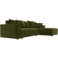 Угловой диван Лига диванов НордСтар правый 121114 (микровельвет зеленый/подушки микровельвет зеленый) - Превью изображения №4 — Интернет-магазин ПроЗаказ