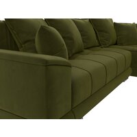 Угловой диван Лига диванов НордСтар правый 121114 (микровельвет зеленый/подушки микровельвет зеленый) - Превью изображения №3 — Интернет-магазин ПроЗаказ