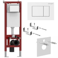Инсталляция для унитаза Asten Readle Zentralmodul AR0501-0601W c белой кнопкой - Превью изображения №1 — Интернет-магазин ПроЗаказ