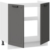 Шкаф напольный Трия Лорас 1Н8М (белый/холст вулкан) - Превью изображения №2 — Интернет-магазин ПроЗаказ