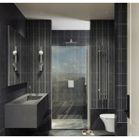 Душевая дверь MaybahGlass 198x80 MGD-803-5 (прозрачное стекло/хром матовый) - Превью изображения №5 — Интернет-магазин ПроЗаказ