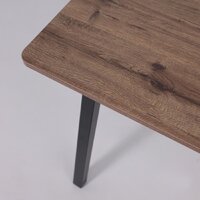 Кухонный стол Мамадома Tirk radial-94 раздвижной 94-126х64 (дуб веллингтон/черный) - Превью изображения №13 — Интернет-магазин ПроЗаказ