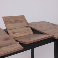 Кухонный стол Мамадома Tirk radial-94 раздвижной 94-126х64 (дуб веллингтон/черный) - Превью изображения №17 — Интернет-магазин ПроЗаказ