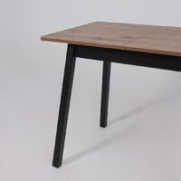 Кухонный стол Мамадома Tirk radial-94 раздвижной 94-126х64 (дуб веллингтон/черный) - Превью изображения №12 — Интернет-магазин ПроЗаказ