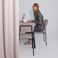 Кухонный стол Мамадома Tirk radial-94 раздвижной 94-126х64 (дуб веллингтон/черный) - Превью изображения №2 — Интернет-магазин ПроЗаказ