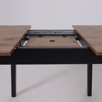 Кухонный стол Мамадома Tirk radial-94 раздвижной 94-126х64 (дуб веллингтон/черный) - Превью изображения №15 — Интернет-магазин ПроЗаказ