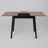 Кухонный стол Мамадома Tirk radial-94 раздвижной 94-126х64 (дуб веллингтон/черный) - Превью изображения №21 — Интернет-магазин ПроЗаказ