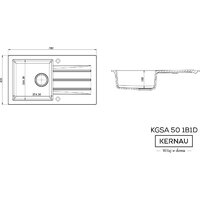 Кухонная мойка Kernau KGS A 50 1B1D Grey Metallic - Превью изображения №6 — Интернет-магазин ПроЗаказ