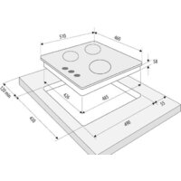 Варочная панель Krona Fiero 45 WH - Превью изображения №2 — Интернет-магазин ПроЗаказ
