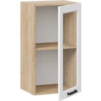 Шкаф навесной Трия Лорас 1ВВ4С с одной дверью (дуб крафт золотой/холст белый) - Превью изображения №2 — Интернет-магазин ПроЗаказ