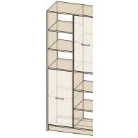 Шкаф распашной Интерлиния СК-022 (дуб венге/дуб молочный) - Превью изображения №2 — Интернет-магазин ПроЗаказ