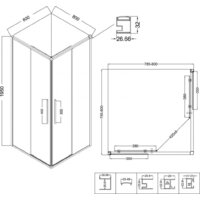 Душевой уголок Niagara Nova NG-4622-34 80x80x195 (хром/рифленое стекло) - Превью изображения №12 — Интернет-магазин ПроЗаказ