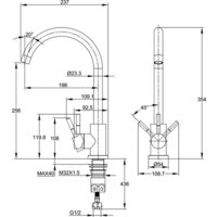 Смеситель Cersanit Cомо однорычажный 68243 (черный) - Превью изображения №13 — Интернет-магазин ПроЗаказ