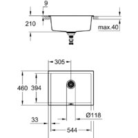 Кухонная мойка Grohe K700U 70-C 61/45.7 1.0 31655AP0 (черный гранит) - Превью изображения №2 — Интернет-магазин ПроЗаказ