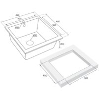 Кухонная мойка Paulmark Gera 50 PM104546-WH - Превью изображения №4 — Интернет-магазин ПроЗаказ