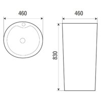 Умывальник WeltWasser LEERBACH 4646 GL-WT - Превью изображения №2 — Интернет-магазин ПроЗаказ