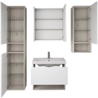  Dreja Шкаф-полупенал Perfecto 99.0815 (дуб эврика/белый глянец) - Превью изображения №3 — Интернет-магазин ПроЗаказ