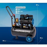 Компрессор Nordberg NCEO24/250 - Превью изображения №2 — Интернет-магазин ПроЗаказ