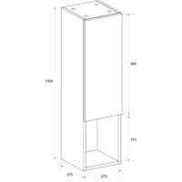  ЗОВ Шкаф-полупенал для ванной Дублин CDUFLWMFC (флавио кашемир) - Превью изображения №5 — Интернет-магазин ПроЗаказ