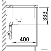 Кухонная мойка Blanco Rotan 400-U 521334 (белый) - Превью изображения №5 — Интернет-магазин ПроЗаказ
