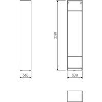 Шкаф распашной Mio Tesoro Макс 50x36x233 2.06.07.220.1 (белый) - Превью изображения №3 — Интернет-магазин ПроЗаказ