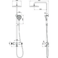 Душевая система  Vincea Rim VSFS-2RM1BG - Превью изображения №4 — Интернет-магазин ПроЗаказ