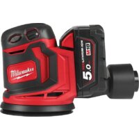 Эксцентриковая шлифмашина Milwaukee M18 BOS125-502B 4933464229 (с 2-мя АКБ, сумка) - Превью изображения №2 — Интернет-магазин ПроЗаказ