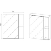  Viant Шкаф с зеркалом Бостон 60 VBOS60-ZSH - Превью изображения №7 — Интернет-магазин ПроЗаказ