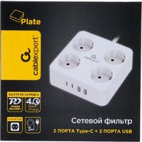 Сетевой фильтр Cablexpert PLT-4-C2U2-W-3 - Превью изображения №6 — Интернет-магазин ПроЗаказ