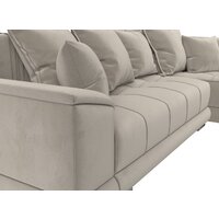 Угловой диван Лига диванов НордСтар правый 121113 (микровельвет бежевый/подушки микровельвет бежевый) - Превью изображения №3 — Интернет-магазин ПроЗаказ