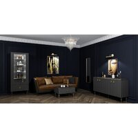 Шкаф-витрина Неман мебель Лоренсо МН-043-25 (графит) - Превью изображения №3 — Интернет-магазин ПроЗаказ