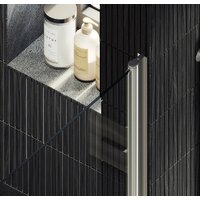 Душевая дверь MaybahGlass 198x60 MGD-797-5 (прозрачное стекло/хром матовый) - Превью изображения №2 — Интернет-магазин ПроЗаказ