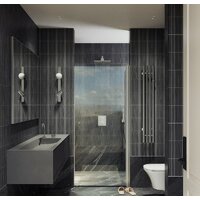 Душевая дверь MaybahGlass 198x60 MGD-797-5 (прозрачное стекло/хром матовый) - Превью изображения №5 — Интернет-магазин ПроЗаказ