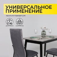 Кухонный стол Мамадома Tirk radial-110 раздвижной 110-142х70 (серый сланец/черный) - Превью изображения №3 — Интернет-магазин ПроЗаказ