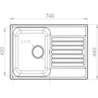 Кухонная мойка GranFest QUARZ Z-78 (песочный) - Превью изображения №3 — Интернет-магазин ПроЗаказ