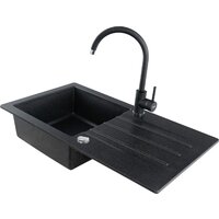 Кухонная мойка Kernau KGS A 50 1B1D Black Metallic - Превью изображения №6 — Интернет-магазин ПроЗаказ