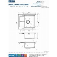 Кухонная мойка Berg Hobart BRQ1911A 1.0 - Превью изображения №3 — Интернет-магазин ПроЗаказ