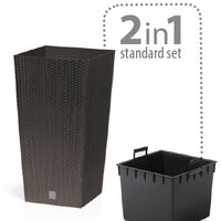 Кашпо Prosperplast Rato Square DRTS400-S449 (белый) - Превью изображения №2 — Интернет-магазин ПроЗаказ