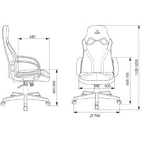 Игровое (геймерское) кресло Zombie Runner (белый/голубой) - Превью изображения №6 — Интернет-магазин ПроЗаказ